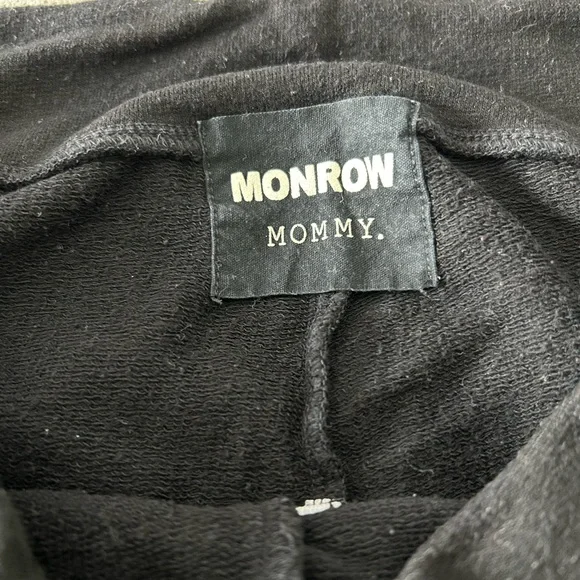 Monrow Mommy Jogger Pants with White Drawstring - Picture 2 of 5